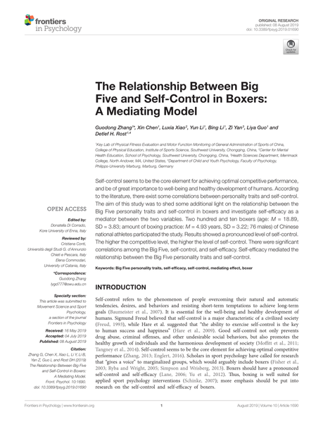 PDF) The Relationship Between Big Five and Self-Control in ...