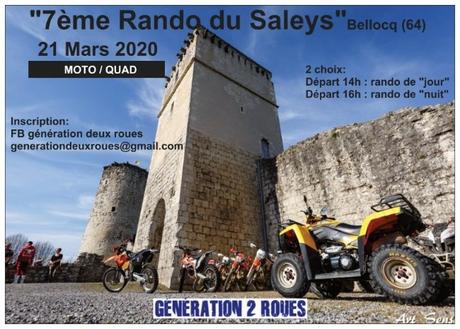 7 ème Rando du Saleys moto-quad le 21 mars 2020 à Bellocq (64) de Génération 2 roues