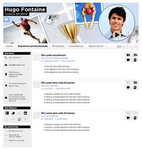 Modèle Cv Sportif Gratuit Graphique Cv Sportif ...