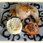 Récapitulatif plat de Noël (viande, poisson) Cuisse de poulet à la crème d'échalote et purée au thermomix - La cuisine de poupoule