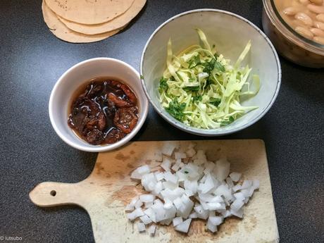 Haricots en tacos – Purée de haricots blancs (frijoles refritos)