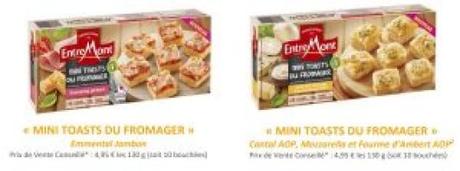 Entremont lance les « Mini toasts du fromager » Entremont lance les « Mini toasts du fromager »