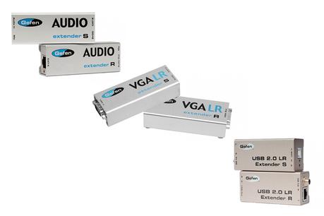 Les mini extendeurs Gefen pour le VGA, l'audio et l'USB