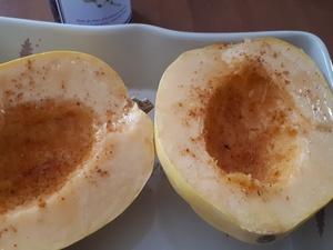Courge White Accorn farcie à la semoule et carotte Cliquer sur les photographies pour les agrandir