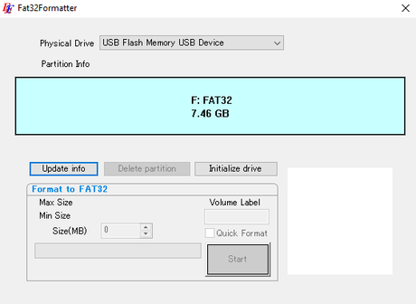 Formater en FAT32 un disque dur de plus de 32 Go