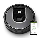 iRobot Roomba 960, aspirateur robot avec forte puissance d'aspiration, 2 brosses anti-emmêlement, idéal pour animaux, capteurs de poussière, parfait sur tapis et sols, connecté, programmable via app