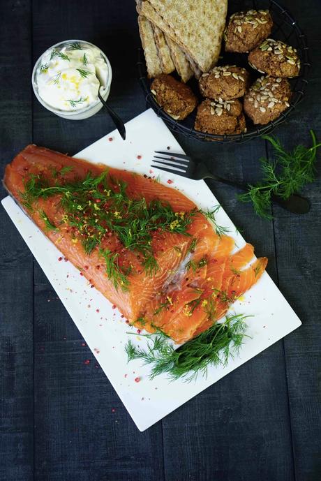 gravlax , entrée pratique ,recettes de Noel , saumon mariné