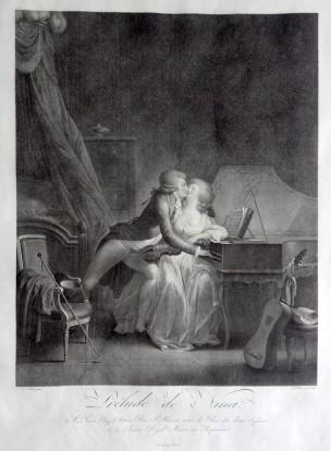 Boilly 1790 Le Prelude de Nina gravure Chaponnier
