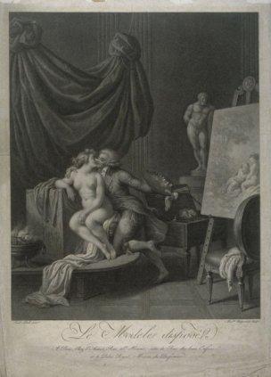 Schall 1790 Le Modele dispose gravure Chaponnier
