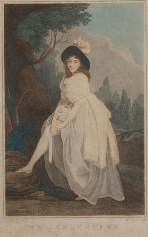 Boilly 1789-93 La jarretiere gravure de Tresca