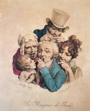 Boilly 1826 Les mangeurs de noix Les grimaces