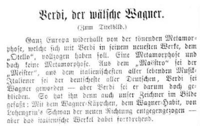 Verdi, der wälsche Wagner - Der Floh 1887.  / Verdi, le Wagner étranger !