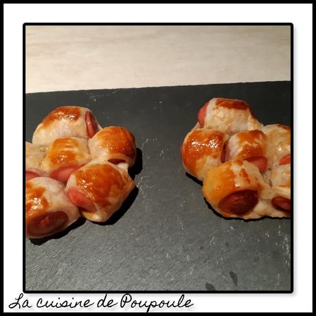 Feuilletées fleurs aux saucisses