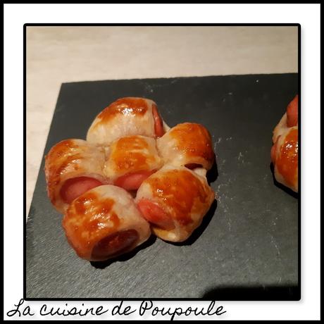 Feuilletées fleurs aux saucisses