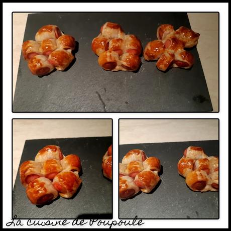 Feuilletées fleurs aux saucisses