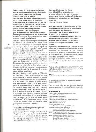 TAYOU:  LA MARTINIQUE VINGT ANS APRES