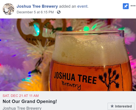 Ouverture prochaine de la brasserie Joshua Tree