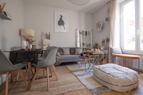 mur d'affiches séjour