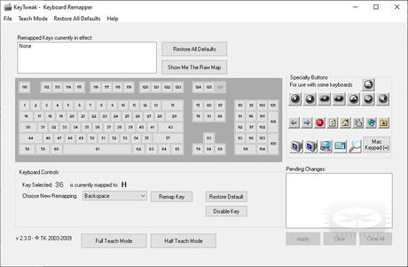 KeyTweak - gestionnaire de touches clavier