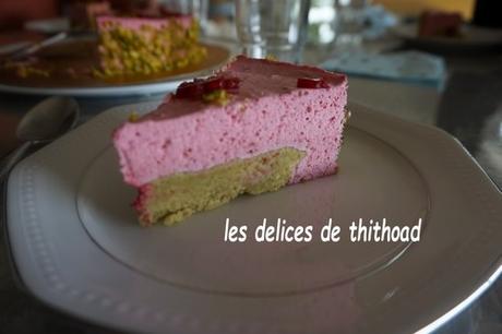 Entremet framboises et pistaches Entremet framboises et pistaches