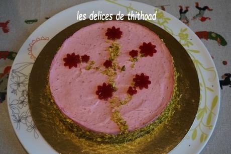Entremet framboises et pistaches Entremet framboises et pistaches