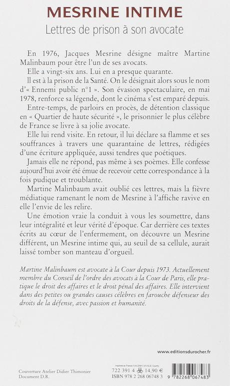 lettre à une avocate Mesrine intime : Lettres de prison à son avocate: Martine ...
