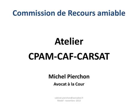 commission recours amiable caf Commission de Recours amiable - ppt télécharger