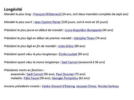 La France - et ses présidents