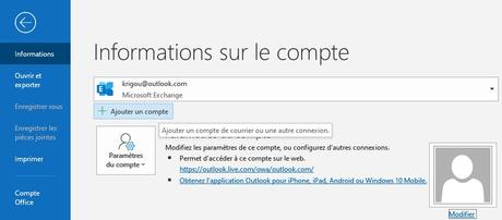 Configurer un compte Gmail dans Outlook Office 365