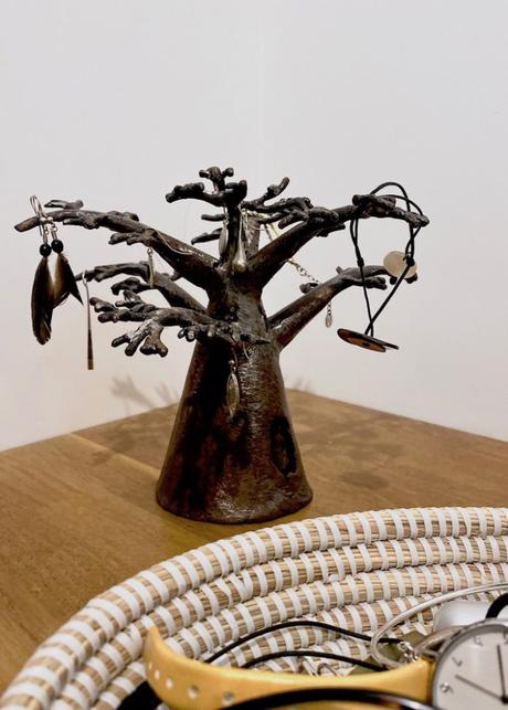 arbre à bijoux original statuette bronze Sénégal diy