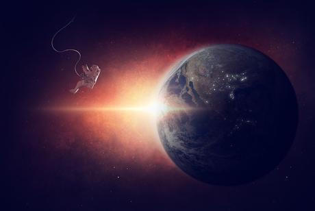 Astronaute, En État D'Apesanteur, Espace, Univers