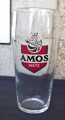 Amos - Verre à bière Metz, brasserie Lorraine Gambrinus or et noir 25 cl