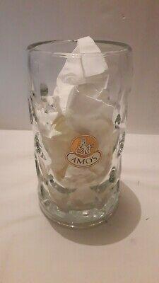 Chope à bière ancienne Amos bière de Metz un litre