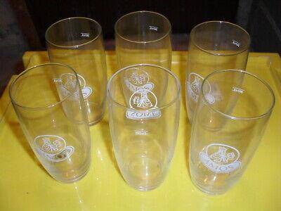 lot 6 verres à bière amos vieille bière de Metz, vintage