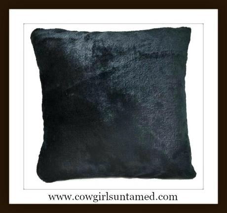 black faux fur pillow gray faux fur pillow cover