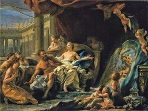 halle Hercule et Omphale Les dangers de l'amour hercule-omphale Salon de 1759 Musee de cholet