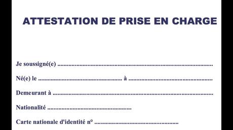 attestation enfant Attestation de prise en charge demande VISA Algériens