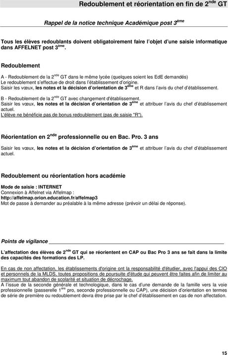 Mise en œuvre De l'orientation et de l'affectation - PDF