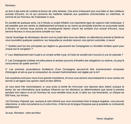 lettre adressée à un avocat Fichier:Lettre adressée par Henry Vaughan à Guillaume ...