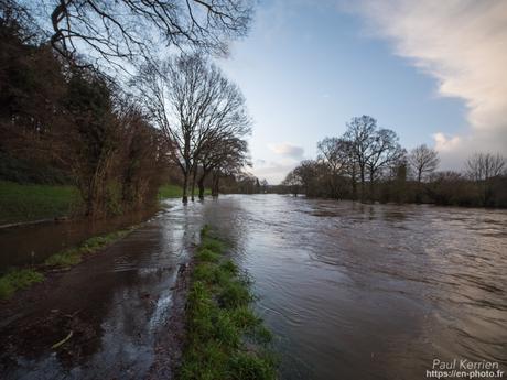 crue du canal de Nantes à Brest #SaintGoazec #Bretagne #Finistère