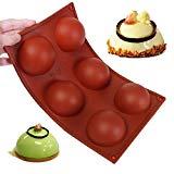 Wady Grand 6 Demi-spheres Moule en Silicone Plat Antiderapant Rsistant Gateau de Cuisson