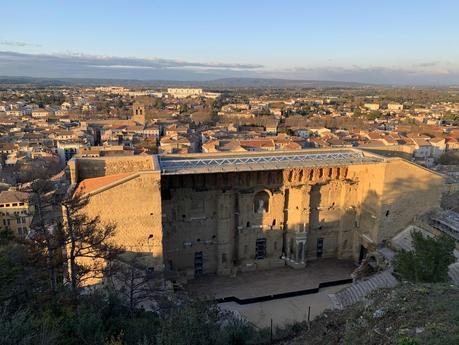 Carte postale d’Orange un soir d’hiver #Provence