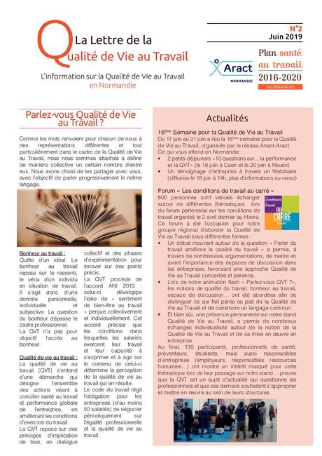 lettre de sensibilisation pour un salarié Calaméo - Lettre de la qualité de vie au travail en ...