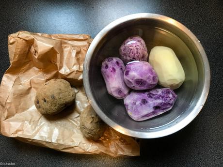 Violettes et au four – Frites de pommes de terre bleues d’Artois