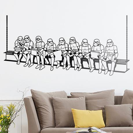 sticker mural star wars