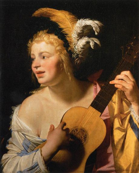Honthorst 1624 La joueuse de guitare Louvre