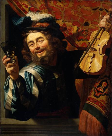Honthosrt 1623 Merry violonist with a glass Rikjsmuseum 107 X 88