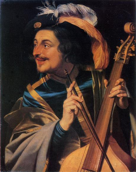 Van Honthorst 1631 Homme jouant de la viole de gambe Galerie nationale de peinture Lvov