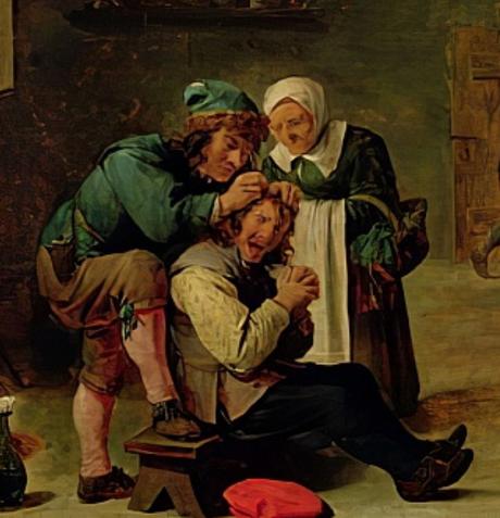 Teniers le Jeune, 1650 ca Operation Chirurgicale, Prado, Madrid (detail)