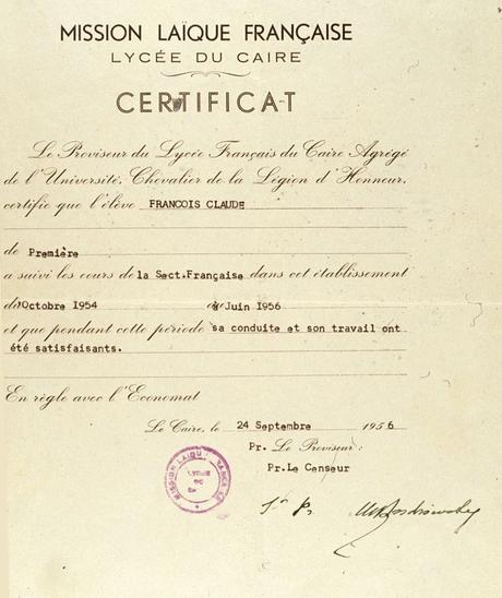 File:Claude François - Certificat de scolarité - Lycée ...